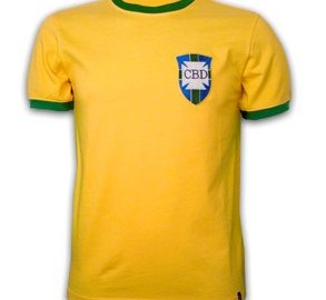 Maillot domicile du Brésil que porta Pelé