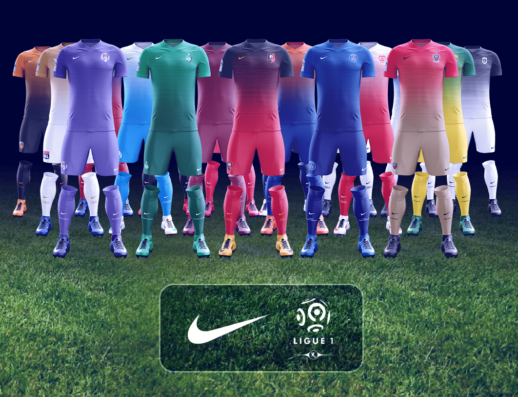 Les maillots Nike de l'OL, l'OM et de l'AS SaintEtienne [concept kit