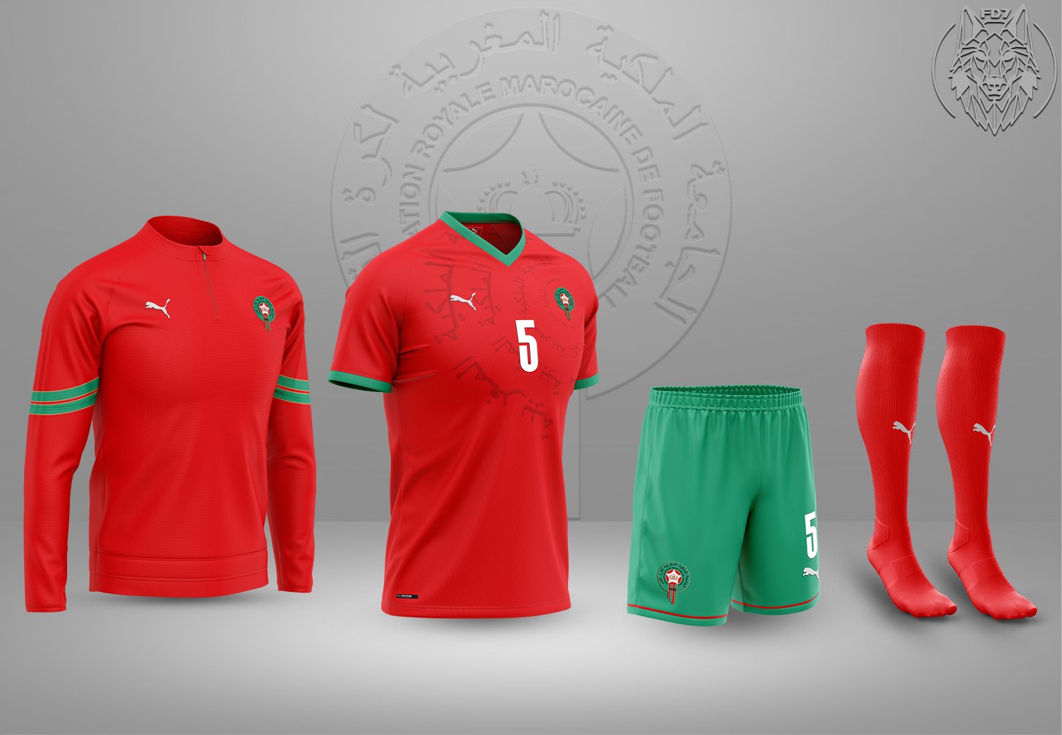 Les maillots de l'Algérie et du Maroc [concept kit] - Maillots