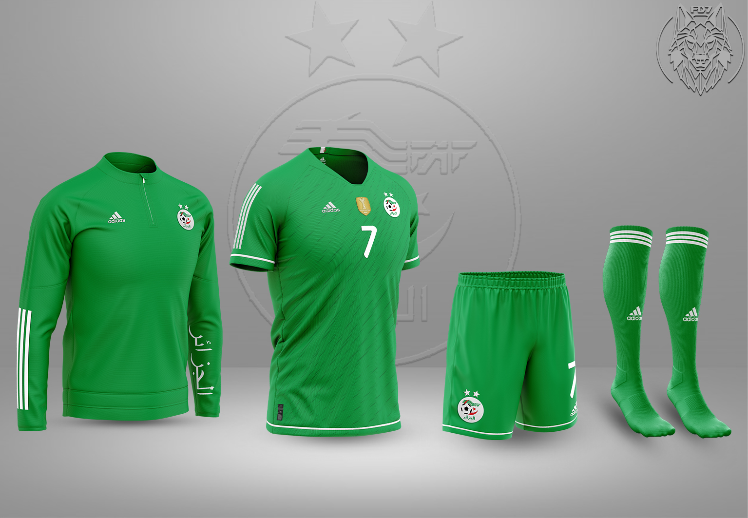 maillot algerie adidas vert